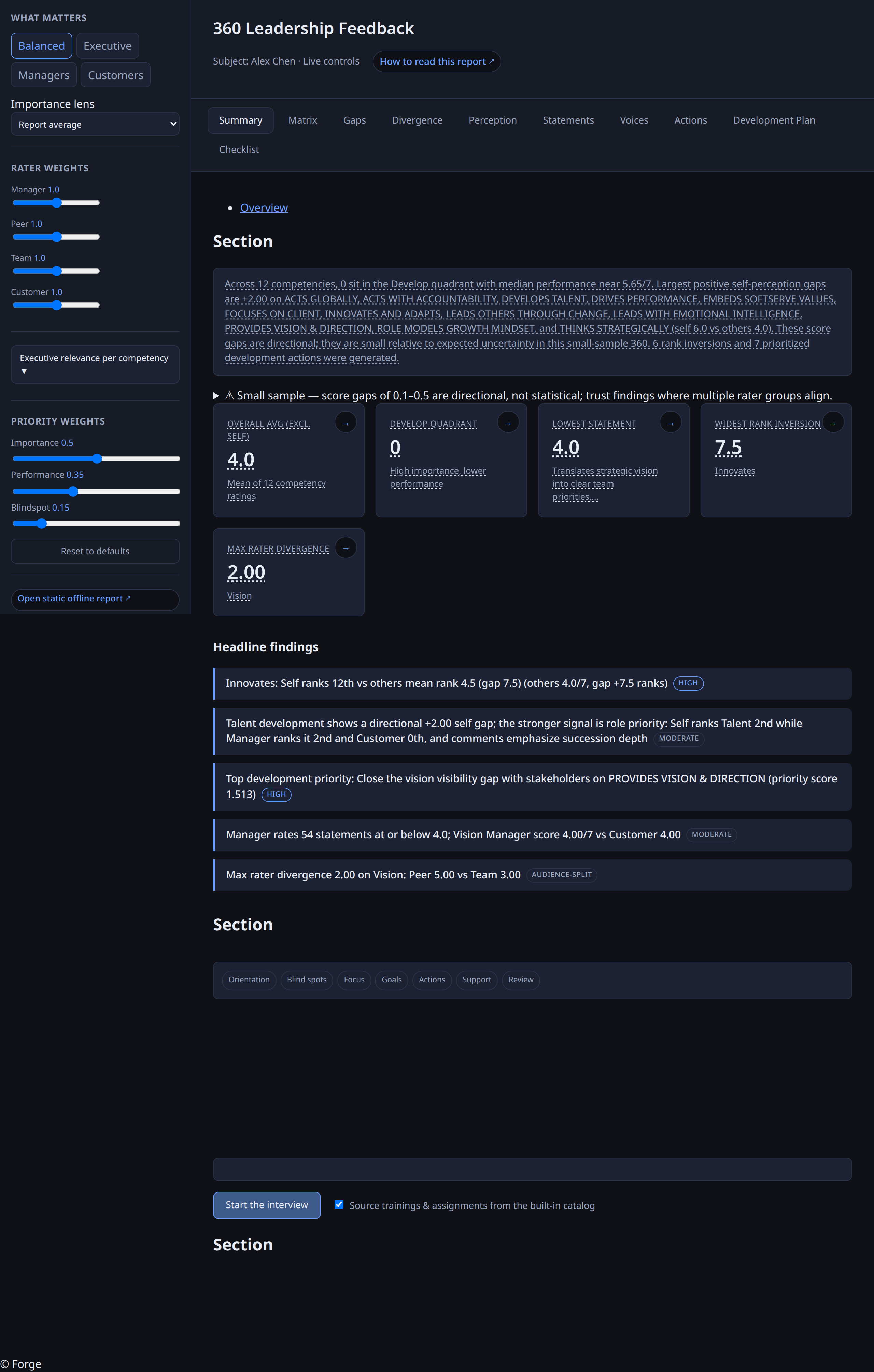 Adaptive feedback